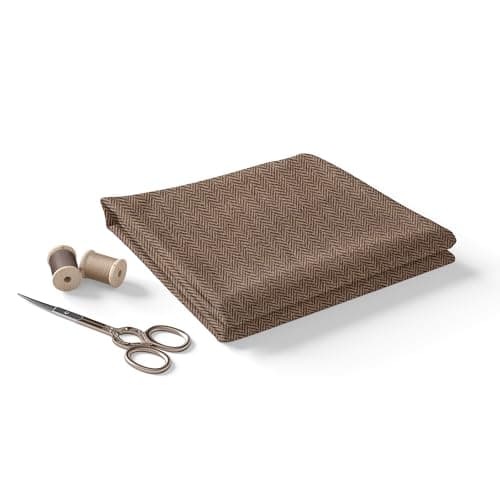 BIGREAMS Unstitched Brown Herringbone Wool Blazer Yarn-Dyed Fabric for Three Piece Suit | 58" Wide, Wrinkle Free, Best for Coat Pant, Nehru Jacket,Free Size (1.2 Meter for AS Per Your Use)