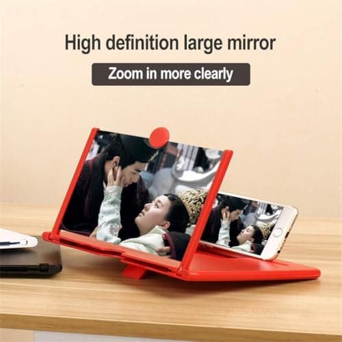 Mobile Screen Magnifier with Foldable Stand - 3D HD Phone Screen Enlarger with Silicone Grip Pull Design for Smartphones | Portable Video Amplifier for Movies, Gaming and Hands-Free Viewing 5
