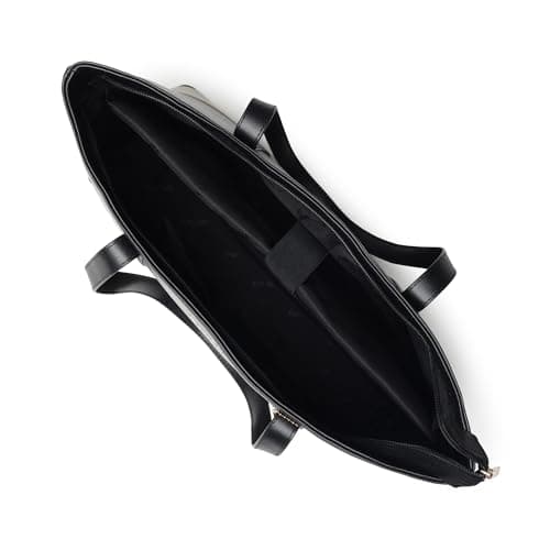 Fastrack Hustle Laptop Bag (black)| Faux-Leather Laptop Bag for Men & Women | 15-Inch Laptop Compatible | Black Bag with Gold Hardware & Double Handle | Zipper Closure & Multiple Pockets for Organized 6