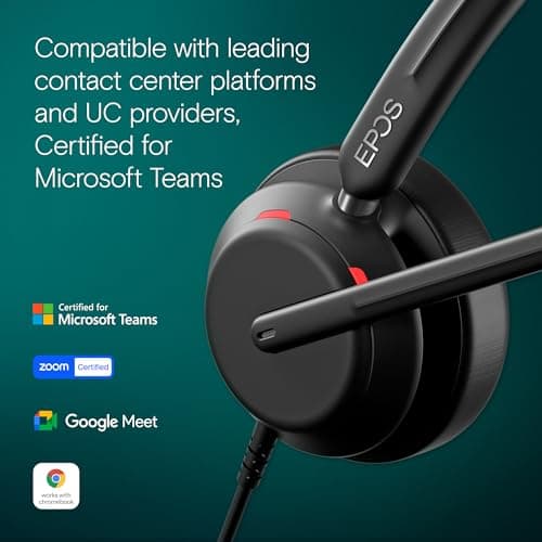EPOS Impact 760T Office In Ear Headset Â– Certified For Microsoft Teams,Noise-Cancelling,USB-C,Dual-Sided,With Adaptive Beamforming Mic,AI,Activegard,Busylight,All-Day Comfort Leatherette Earpads,Blac 4
