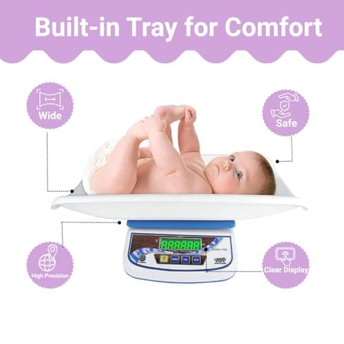 Dr. Care Digital Baby Weighing Scale, Infant, & Toddler Tray Weight Scale Measure Up To 30Kg With LCD Display Baby Weight Machine,White 3