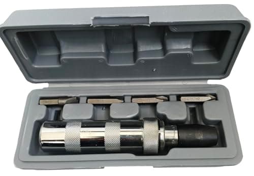 Inditrust Impact Screwdriver With Chrome Vandium Steel Bits And Handle Multi-Functional Portable Screw Driver Tool Machine For Nut Bolt Opening Left/Right rotation (WITH 4 BITS)