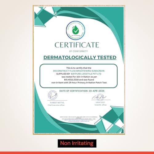 Deconstruct Fluid Brightening Sunscreen SPF 50+ PA++++ |Sunscreen with Niacinamide| Brightens Skin | Dewy finish| Gives glow| Lightweight, Quick absorb |For dry, oily,combination, normal skin |For Men 5