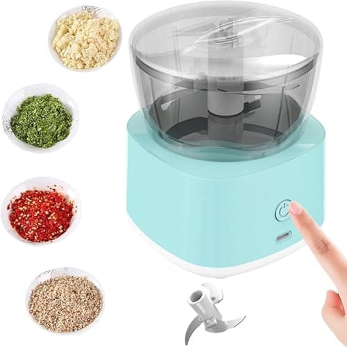 Electric Garlic Chopper, Mini Chopper with USB Rechargeable, Portable Mini Food Chopper Mincer Waterproof, Kitchen Food Processor for Meat,Garlic,Ginger,Chili,Veggie
