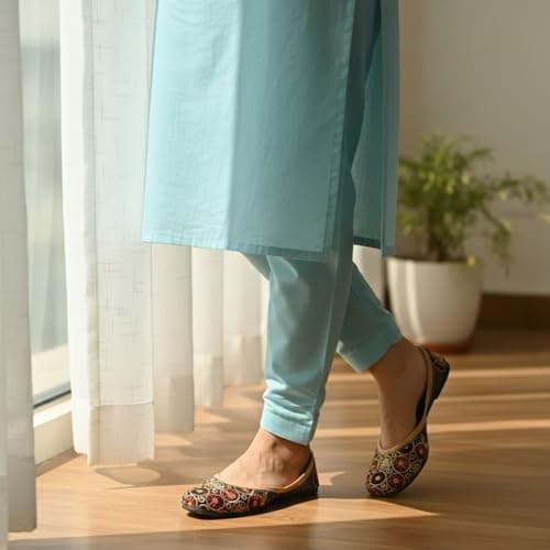 DFR Women Ethnic Rajasthani Embroidery Punjabi Mojari's Juti's Jutti’s, Color - MULTI1, UK Size - 8 3