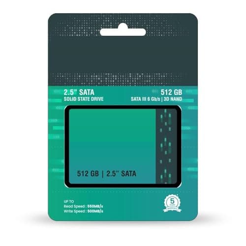 A1TECH 512GB 2.5 Inch SATA III Internal SSD | Up to 550MB/s Read 500MB/s Write | High Speed Storage for Laptop Desktop | 5 Year Warranty (A1TECH25/512GB) 2