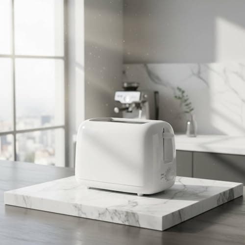 SNAPPSY Automatic Automatic Lift Electric Toaster Easy to Use Smart Toaster Quick Breakfast Small Appliance Even Toasting, White, EU 220-230v 3