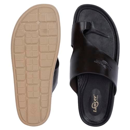 Lancer LUXE-201BRN Brown Double Density Soft Cushion Slippers, 9 4