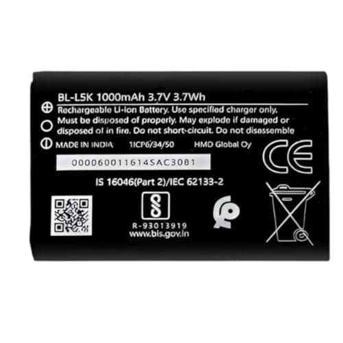 BL-L5K 1000mAH Battery Compatible for HMD 105 DS||HMD 110 DS
