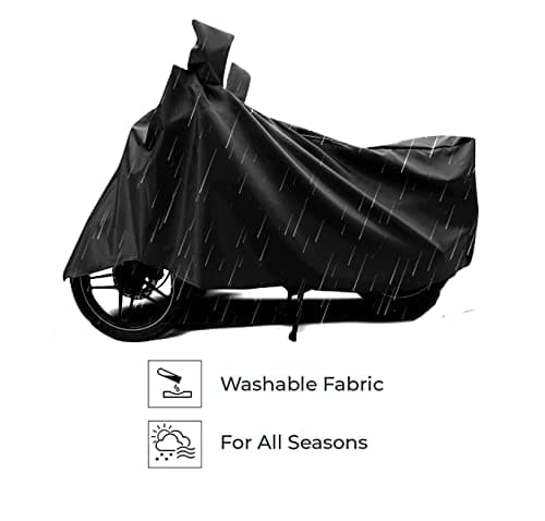 Autofy Universal Bike Cover UV Protection & Dustproof Bike Body Cover for Two Wheeler Bike Scooter Scooty Activa (Black) 3