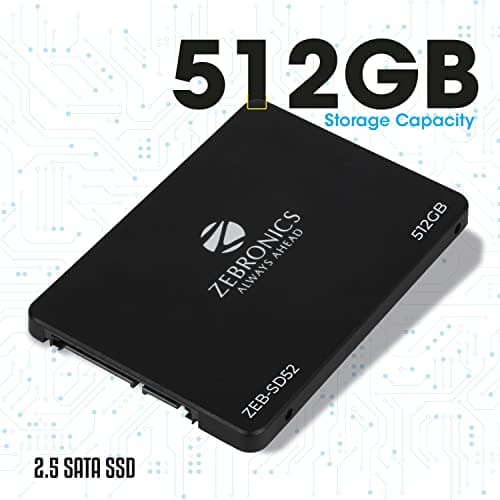 ZEBRONICS ZEB-SD52 SSD 512GB, SATA II and SATA III Interface, QLC, Silent Operation 2