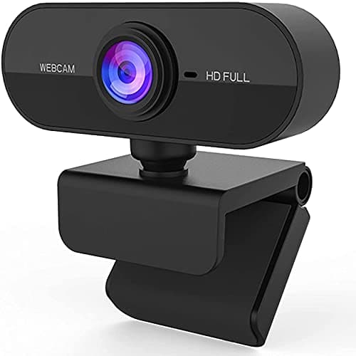 AJUK® Plug-and-Play Full HD 1080p Webcam with Microphone, Autofocus, Adjustable Viewing Angle Web Cam, and Wide Compatibility for Windows, Mac OS, Linux, and Major Live Broadcast Platforms