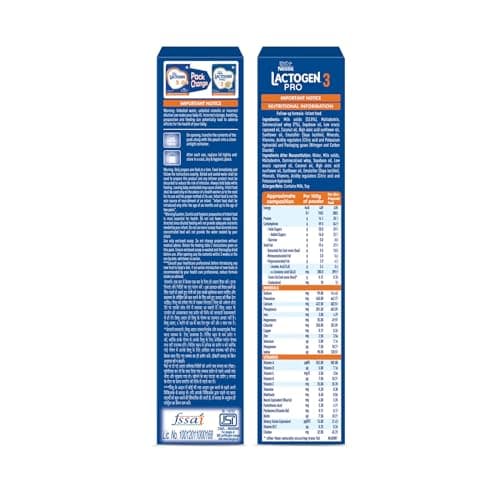 Lactogen Nestle Pro 3, Follow-Up Formula With Iron, Powder, Infant Whey Protein And Vitamins, After 12 Months Up To 18 Months, Bag-In-Box Pack, 800g (Pack of 2) 4