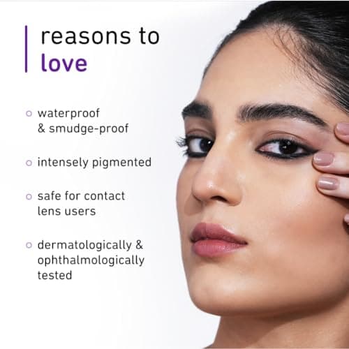 Plum Naturstudio All-Day-Wear Kajal | Water & Smudge-Proof | 24-Hour Long Stay | Intense Matte Black | Gel Finish | 2-In-1 Kajal & Eyeliner | Suitable for Sensitive Eyes & Contact Lenses | Includes Sh 2