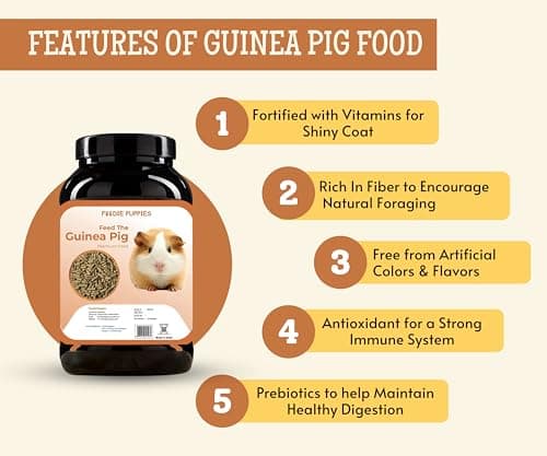 Foodie Puppies Premium Guinea Pig Food Pellets (1Kg) | Highly Nutritious Diet Essential Ingredients for a Healthy and Active Lifestyle for Adult & Young Guinea Pigs 2