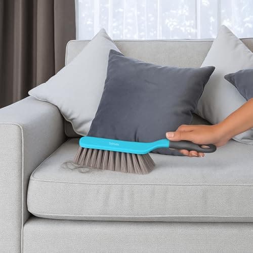 Solitude Long Bristle Dust Remover Brush for Daily General Cleaning Duster | Dusting Brush Ideal for Clothes, Carpet, Car Seat, Bed, Sofa, Curtains, Mats and Household Cleaning - Pack of 1 2
