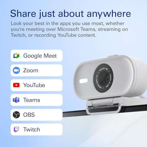 Elgato Facecam Neo — Plug-’n-Play Webcam, 1080p60 Full HD, USB Connect on Laptop & Desktop – For Streaming, Teams/Zoom/Slack, TikTok/Instagram/FaceTime – PC and Mac Friendly. 4