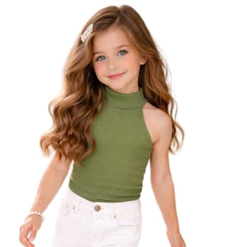 Ninas Baby Girls Solid Cotton Blend Dress Style T Shirt Top (4-5 Years, Green)