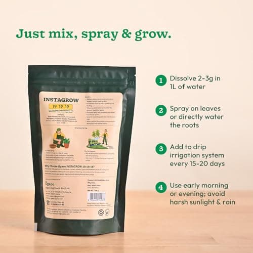 Ugaoo InstaGrow NPK 19:19:19 Fertilizer (500g) | Water-Soluble Plant Food for Growth, Flowering & Fruiting | Balanced NPK for Indoor & Outdoor Plants 5