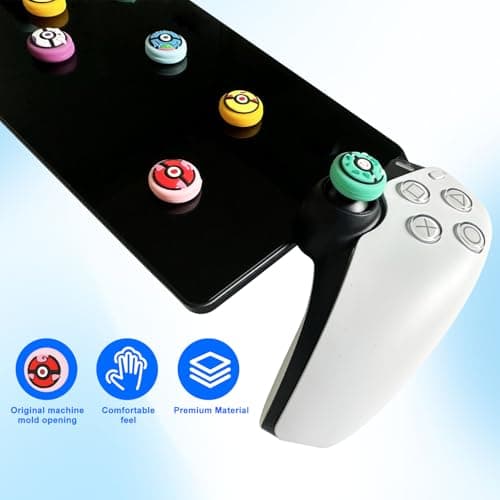 Flavizo 6 Pcs Switch Thumb Grips Joystick Cover for Enhanced Control, Anti-Slip Controller Cap, Grip for Precise Control Compatible with Nintendo Switch and Switch Lite 3