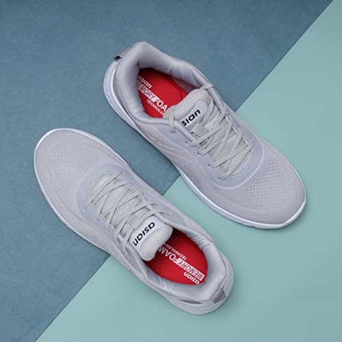 ASIAN Wonder Sports Running,Walking & Gym Shoes with Casual Sneaker Lightweight Lace-Up Shoes for Men's Delta-20 Grey,UK 9 3