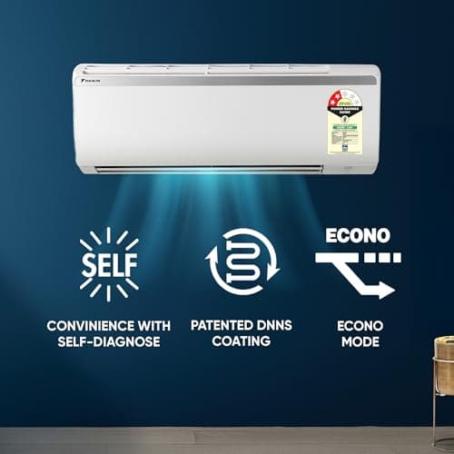 Daikin 0.8 Ton 2 Star, New Star rated,Fixed Speed Split AC (Copper, PM2.5 Filter, FTQ28XV16, White) 2