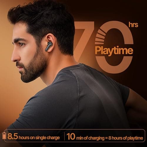 Mivi DuoPods Roar (New Launch) 13mm AAC Audio Tech | AI-ENC | Dual Mic | 5.3 Bluetooth Ear Buds | 70Hrs Battery | Fast Charge | IPX4 | Low Latency | Gaming Earbuds 5