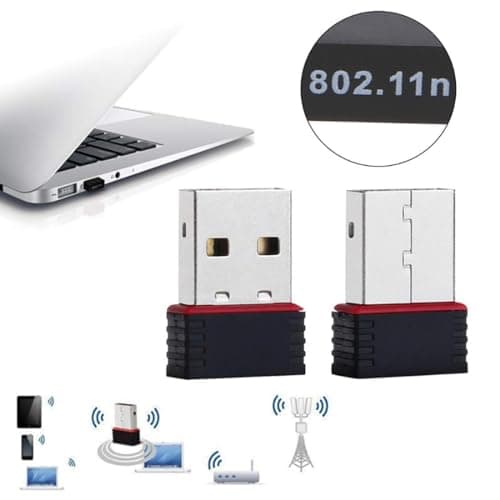 WISTAR Portable High Speed Long Range Nano WiFi Dongle, ConnecWISTAR Receiver 802.11B/G/N 2.0 Wireless Wi Fi 2.4GHz Wireless LAN Network Card External for PC Desktop Laptop USB Adapter 5