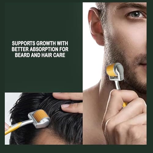 ZGTS Professional Gold Plated 192 Needles Titanium Alloy Derma Roller, Gold, 0.5mm 5