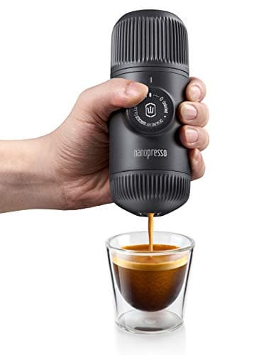 Wacaco Nanopresso Manually operated Mini Portable Espresso Maker- With Adapter-Extra Small Coffee machines for Travel, Camping, Office-Black 3