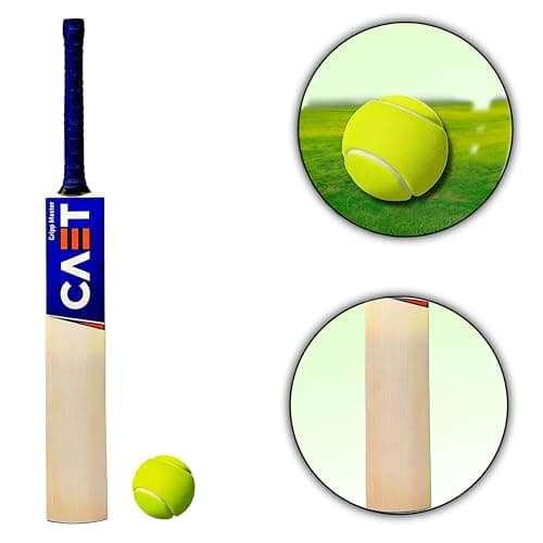 Popular Willow Cricket Bat for All Tennis Balls (Natural, Full Size), Wood, Multicolour(Cricket Bat) 5