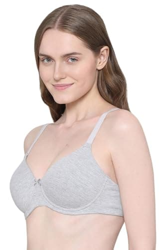 Wacoal Women’s Basics Essentials|Padded|Wired|3/4th Cup|Everyday Wear|Comfort Fit|T-Shirt Bra Grey (34D) 4