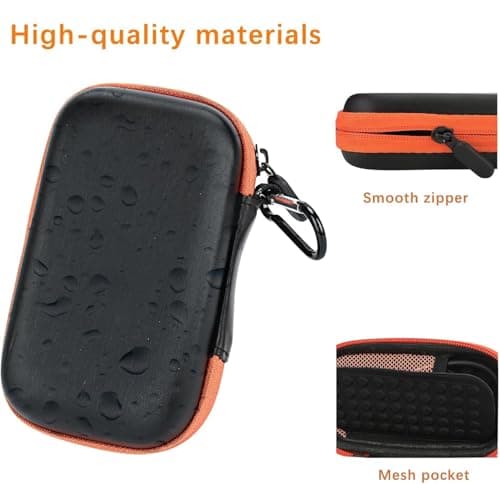 VERTUS® SSD Case Cover for Transcend 240C Portable SSD, Travel Case Protective Cover Storage Bag for Transcend SSD (Black) 3