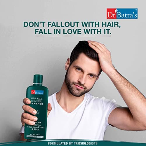 Dr Batra's Hair Fall Control Shampoo with Watercress, Indian Cress Extract & Thuja | Helps Reduce Hair Fall & Strengthen Hair | Anti Hair Fall Shampoo for Men & Women | Gentle Daily Use Hair Care | 50 2