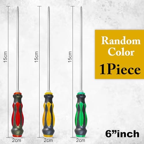 GLUN® 2 in 1 Screwdriver Hammer Head, Rubberised Handle Grip with Hammer Head 6 Inch 2 Shape Phillips, Flathead Screwdriver with Magnetic Tip 2