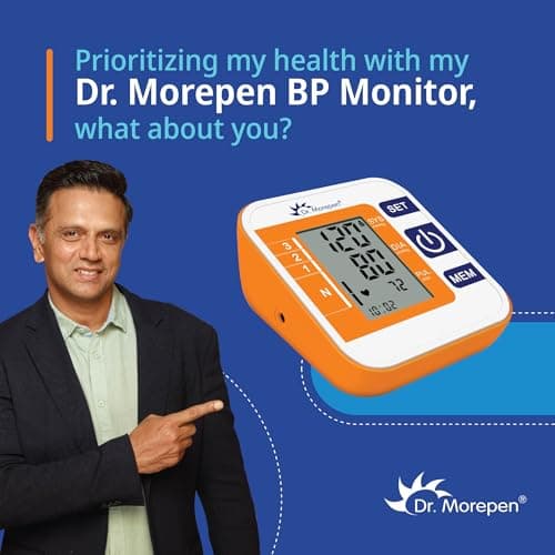 Dr. Morepen Arm Blood Pressure Monitor Model BP-14,White,Orange 3