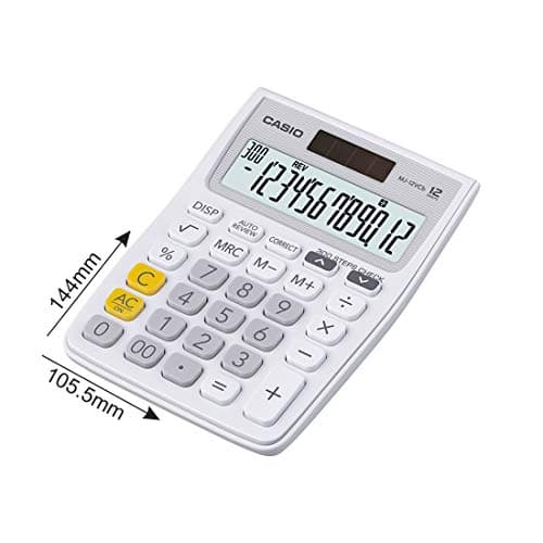 Casio MJ-12VCb-WE 300 Steps Check & Correct Colourful Desktop Calculator (White) 3