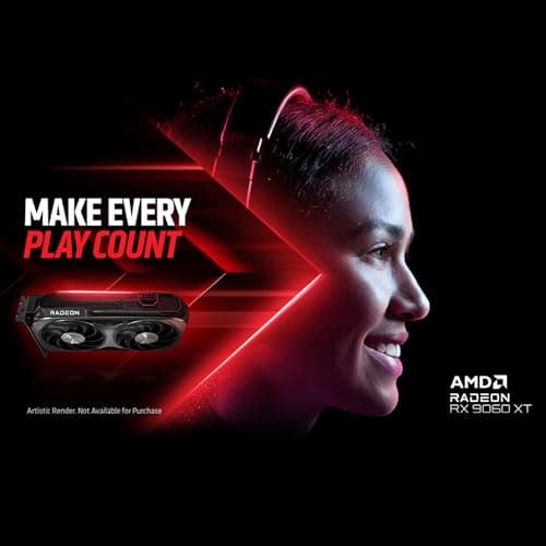 GIGABYTE Radeon RX 9060 XT Gaming 8G Graphics Card, PCIe 5.0, 8GB GDDR6, GV-R9060XTGAMING-8GD Video Card 4