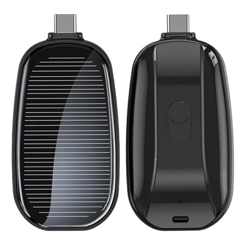 swabs® 1500mAh Large Capacity Battery Small Solar Charger Solar Power Bank Keychain Charger for Mobile Phones with Carabiner Solar Powered Rechargeable (Pack of 1)