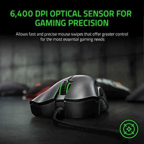 Razer Deathadder Essential - True 6400 DPI Optical Sensor, Wired Ergonomic Form Factor, High Durability, 5 Hyper Response Buttons, 10 Million Clicks RZ01-03850100-R3M1 - Black 2