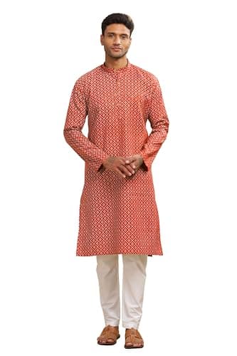 BE ACTIVE Cotton | Traditional and Elegant Look | Indian Kurta for Men | Full Sleeve Kurta C-RF0061 KR 2 XXL