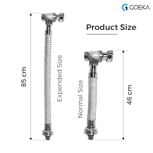 GOEKA® 2-in-1 ABS Bottle Trap with Convertible Waste Pipe | Expandable & Flexible Chrome Drain | Rust-Resistant Bathroom & Kitchen Basin Trap | Easy Installation 4