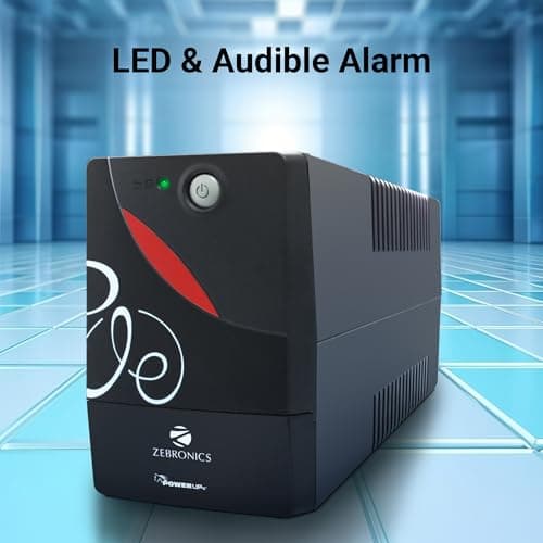 ZEBRONICS Zeb-U725 600VA UPS for Desktop/PC/Computers (not for Routers) with Automatic Voltage Regulation, Black 3