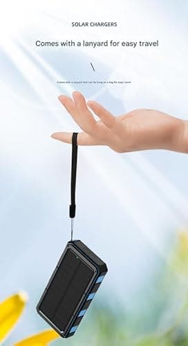 Mastyle® 20000mAh Solar Power Bank with LED Light Dual USB Fast Charging Large Capacity Mobile Charger 4
