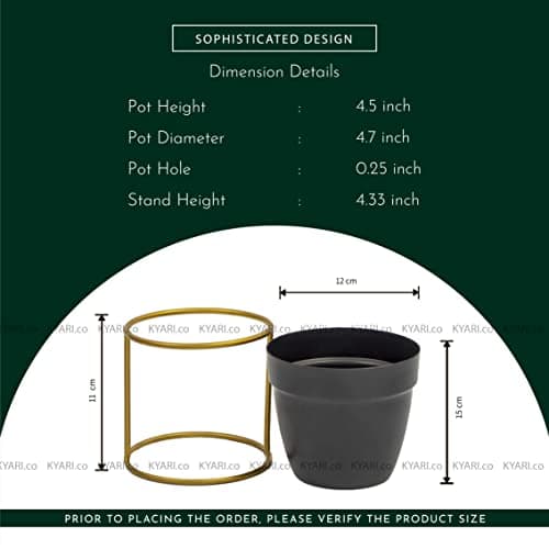 KYARI Vanessa Alluring Black, Metal Oblong Pots & Planters Pack of 1 2