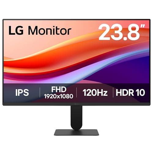 LG 24 Inch IPS FHD Monitor 1920 x 1080,1 MS MBR, 120Hz, sRGB 99% Typ(CIE1931),1500:1 Contrast, Black Stabilizer,Virtual Borderless, Flicker Safe, Reader Mode, HDMI,VGA, 24U411A, (Black)