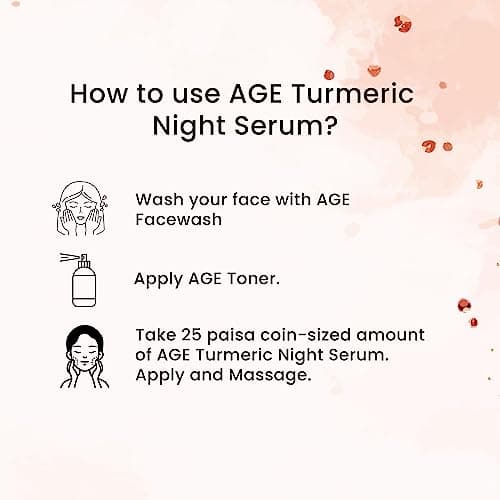 Aromatic Garden Essence Age Turmeric Night Serum For Glowing Skin | Overnight Repair Serum | Helps To Reduce Anti Aging Signs | Fine Lines & Wrinkle |All Skin Type | 100G 6