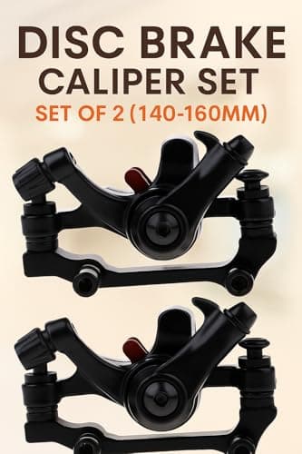 CYBIC Bicycle Disc Brake Caliper Set of 2 Front with Brake Pads Durable Alloy Construction Smooth Performance Easy Installation Universal Fit for Mountain and Road Bikes Black 2