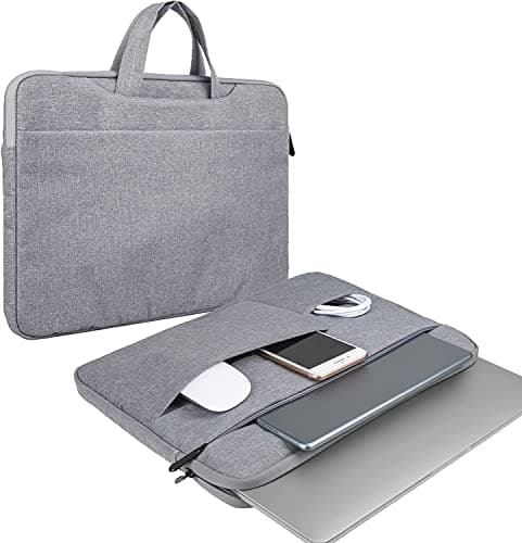 Dynotrek Kindle 11.6 12.9 inch Tablet Laptop Sleeve Case Cover Pouch Handbag with Handle Compatible for Most Apple Samsung Microsoft HP Asus Lenovo Asus Acer Dell, Denim Grey 2