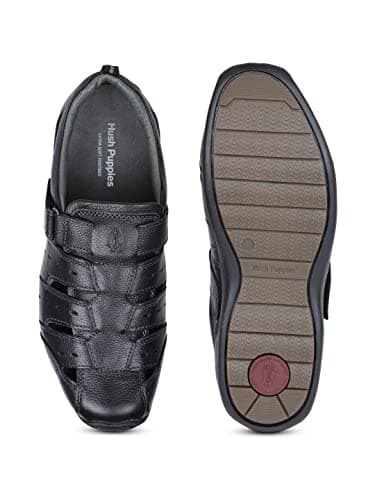 Hush Puppies Robert Fisherman Men's Black Sandals - 7 UK (8546792) 4
